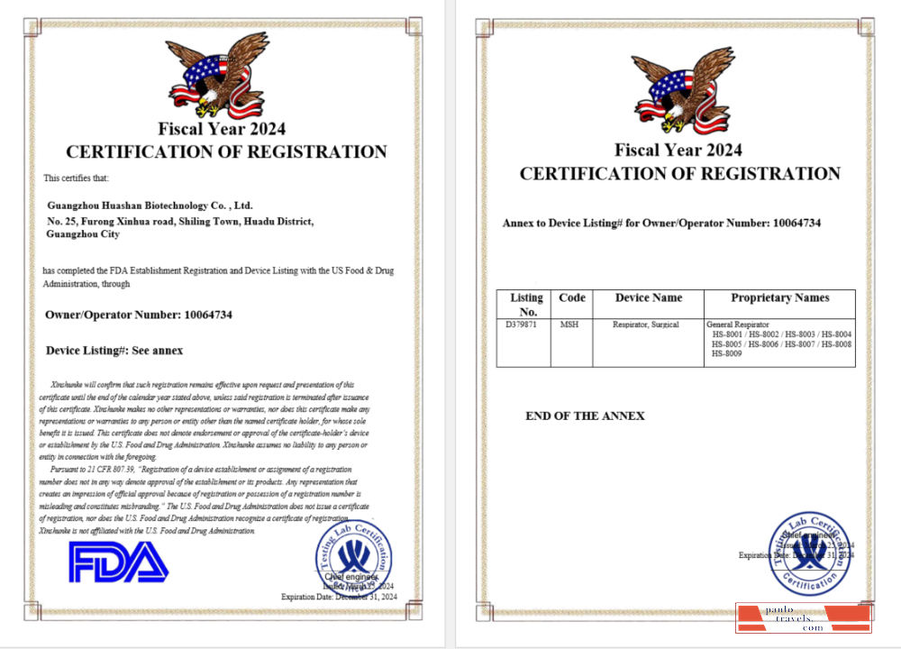 USA certificate of registration Word and PDF template